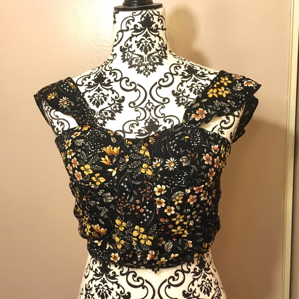Live To Be Spoiled Floral Crop Top